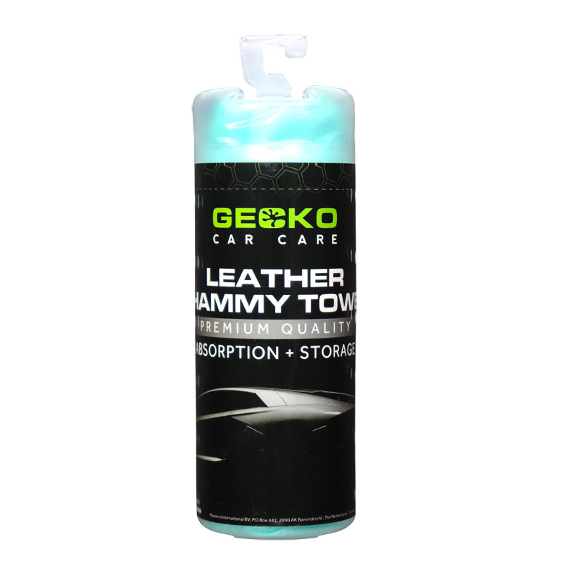 Gecko, Chiffon shammy en cuir super absorbant - 43x32cm