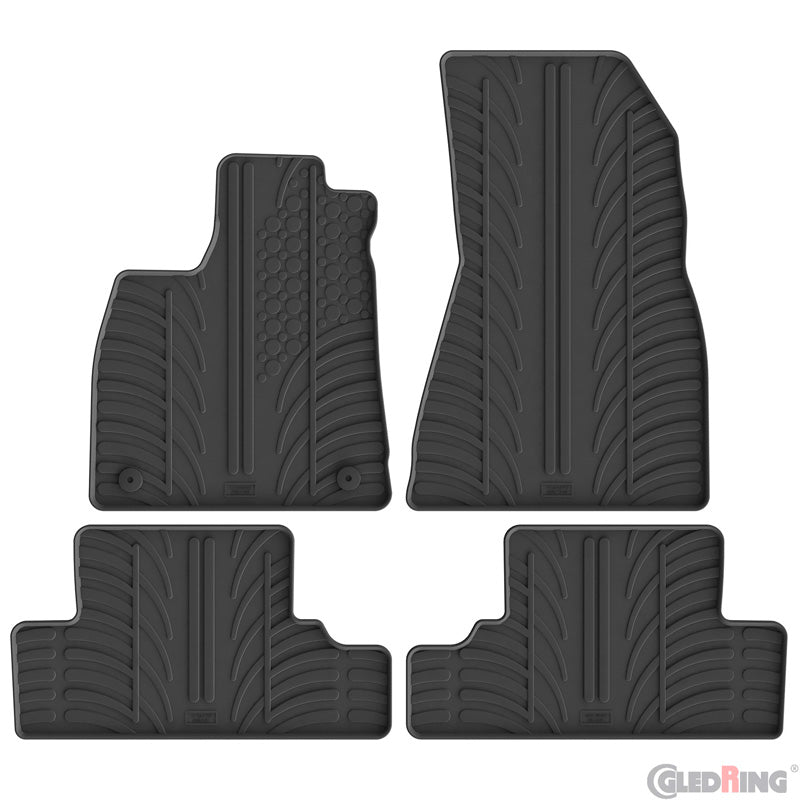 Gledring, Rubber floor mats, Fits Renault 5 E-Tech 2024-, 4 pieces with mounting clips