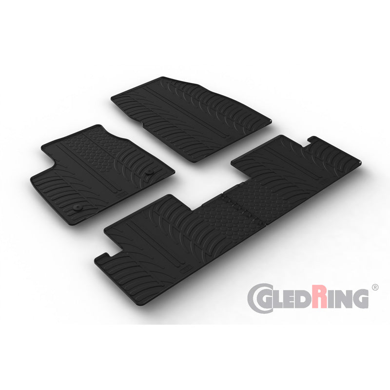 Gledring, rubbermatten, past op Renault Megane E-Tech 2022- (T profile 4-delige + clips)
