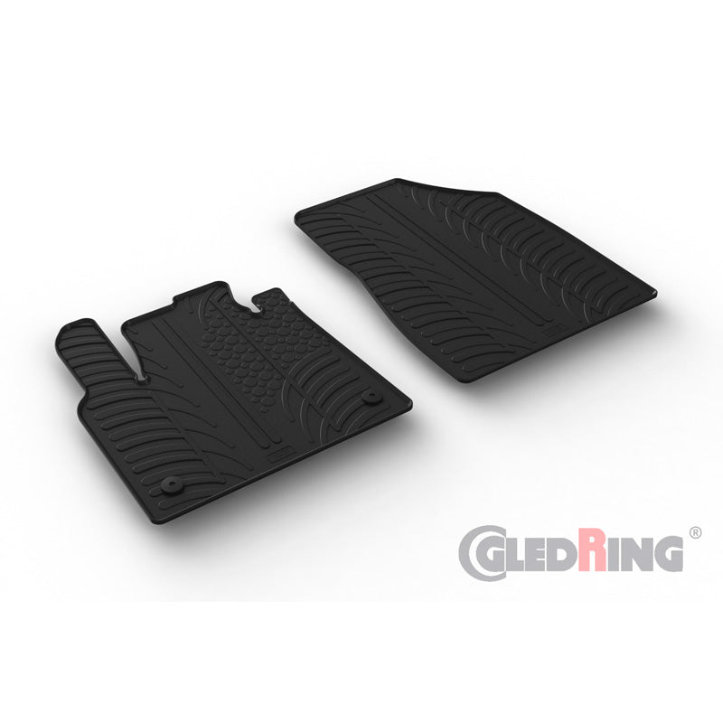 Gledring, Rubbermatten, passend voor Renault Kangoo Cargo & Mercedes Citan Box (W420) 2021- (T profile 2-delig)