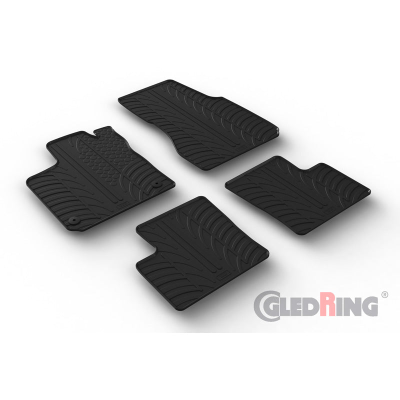 Gledring, Rubbermatten, passend voor Renault Twingo E-Tech 2020- (T profile 4-delig + clips)