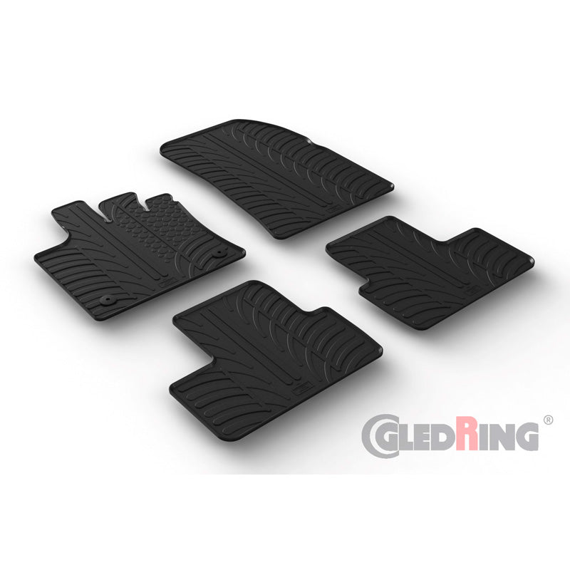 Gledring, Rubbermatten, passend voor Renault Captur II 2020- & Mitsubishi ASX II 2023- (T profile 4-delig + clips)