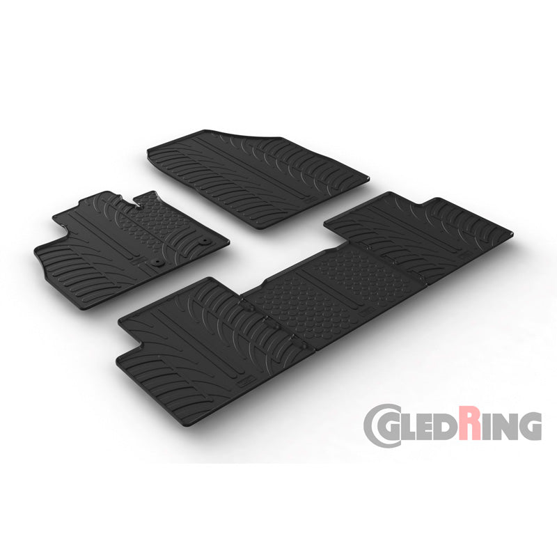 Gledring, rubberen automatten, past op Renault Scenic IV 11/2016- (T profile 5-delig)