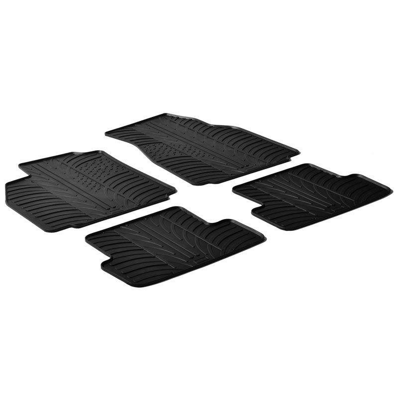 Gledring, Rubber floor mats, fits Renault Megane II 2002-2008 (T profile 4 pcs)