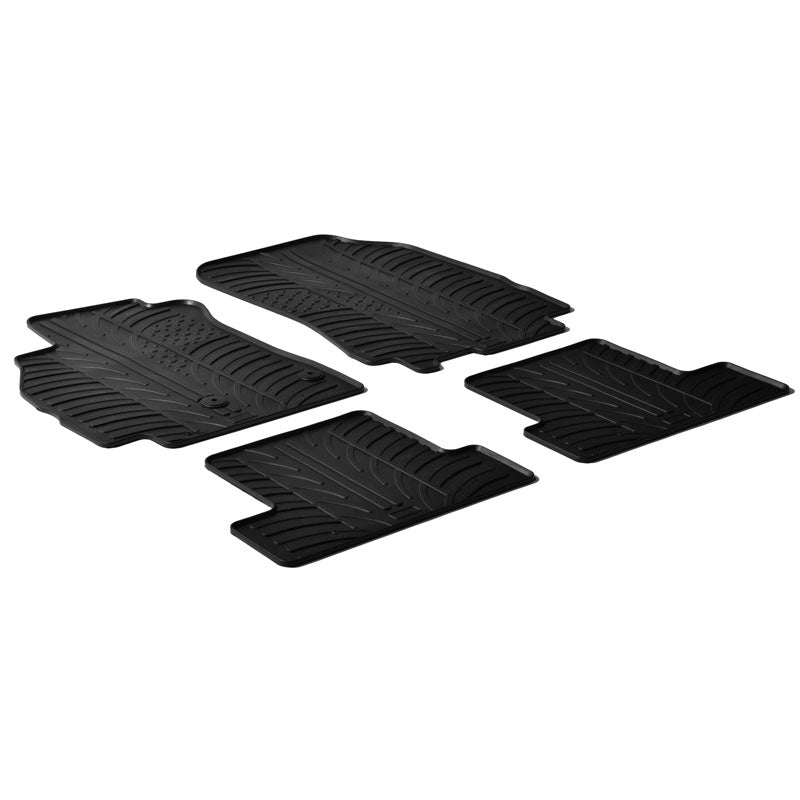 Gledring, rubbermatten, past op Renault Megane III Coupé 2008-2015 (T-profiel 4-delig)