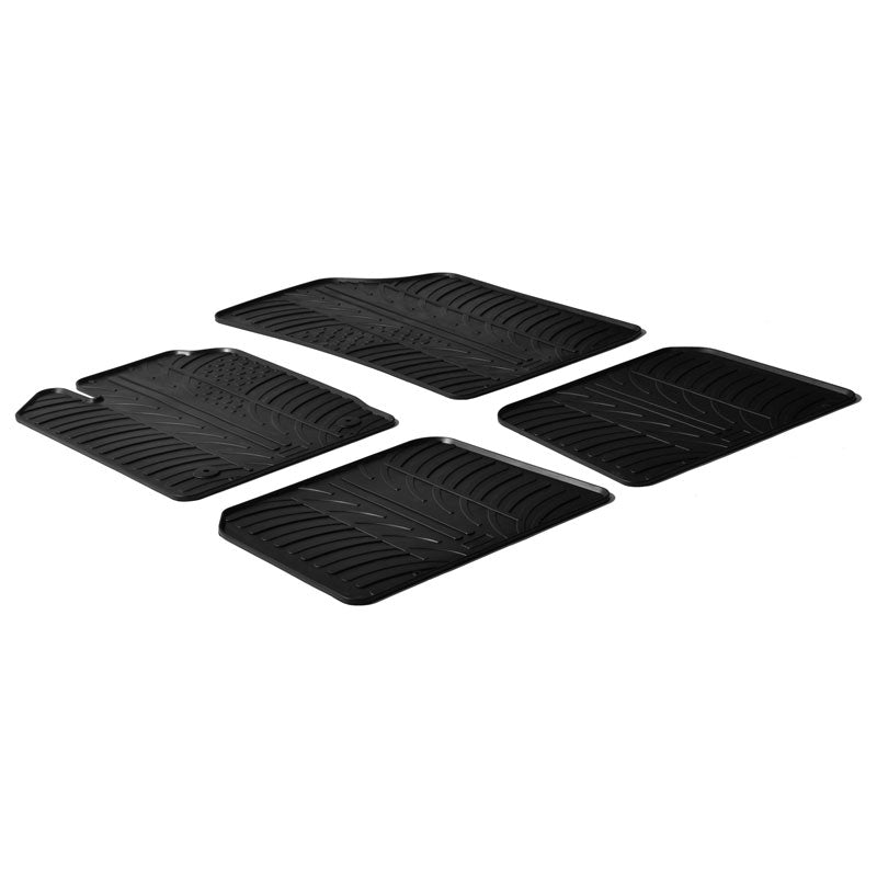Gledring, Rubber Floor Mats, fits Renault Clio II 1998-2005 / Thalia (T profile 4-piece)