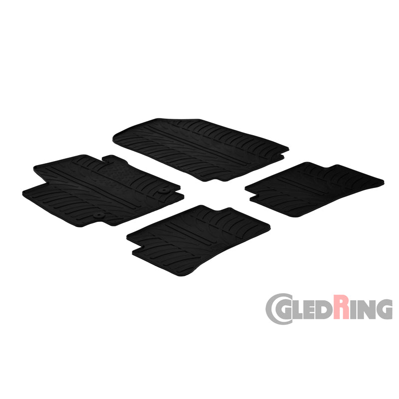 Gledring, rubbermatten, passend voor Renault Clio IV 5 deuren 2012-2019 / Clio IV GT 2013- / Captur 2013-2019