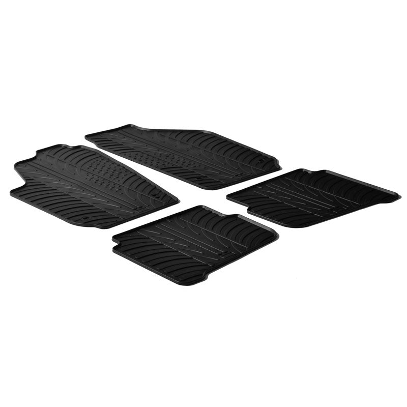 Gledring, rubbermatten, past op Volkswagen Polo 9N/9N2 2001-2009 & Seat Ibiza/Cordoba 6L 2002-2008 (T-profiel 4-delig)
