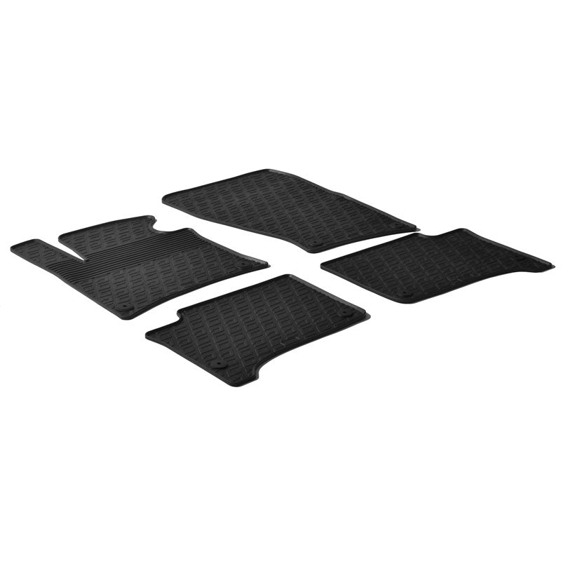 Gledring, Rubber floor mats, fits Volkswagen Touareg 2010-2018 (G profile 4 pcs + clips)