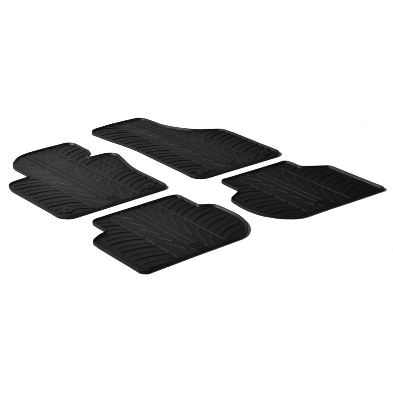 Gledring, Tapis en caoutchouc, convient à Volkswagen Jetta 2011- (profil T 4 pièces + clips)