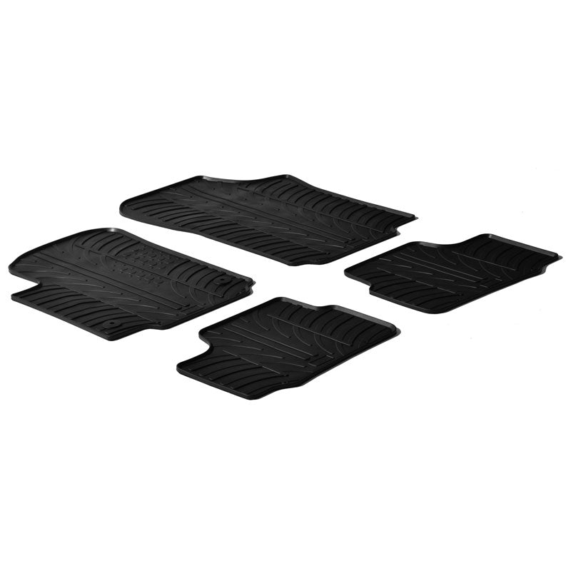 Gledring, rubber mats, fits Volkswagen Up / Skoda Citigo / Seat Mii 2012- excl. Electric (T profile 4 pieces + clips)