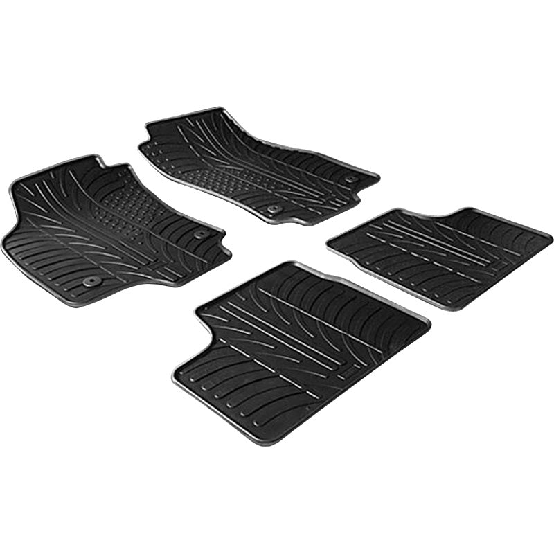 Gledring, tapis en caoutchouc, compatibles avec Opel Astra H 2004-2009 (profil T 4 pièces + clips)