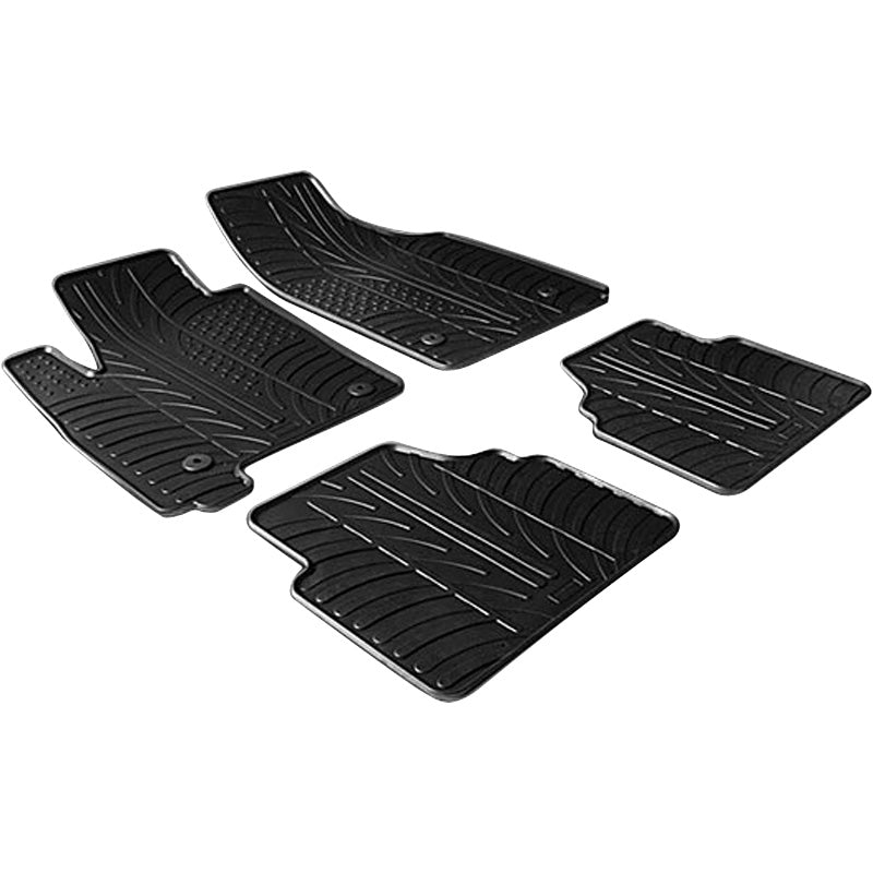 Gledring, Rubber Mats, fits Opel Meriva 2003- (T profile 4-piece + clips)