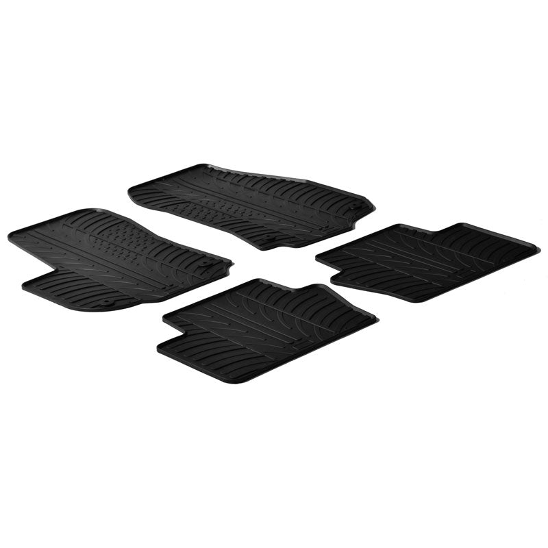 Gledring, tapis en caoutchouc, compatibles avec Opel Zafira B 2005-2011 (profil T 4 pièces + clips)