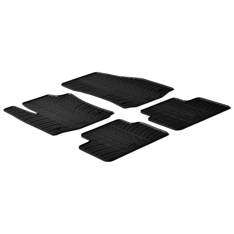 Gledring, Rubber mats, fits Opel Meriva B 2010- (T profile 4 pieces + clips)