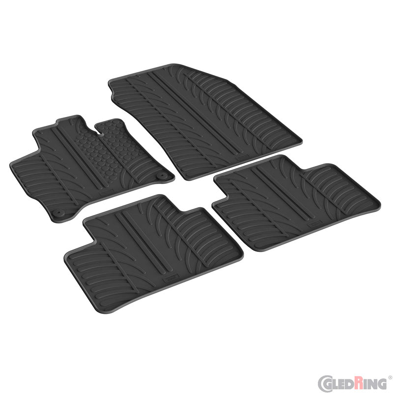 Gledring, Rubber Floor Mats, T-profile, Fits Opel Astra L Sports Tourer MHEV 2024-, 4 pieces