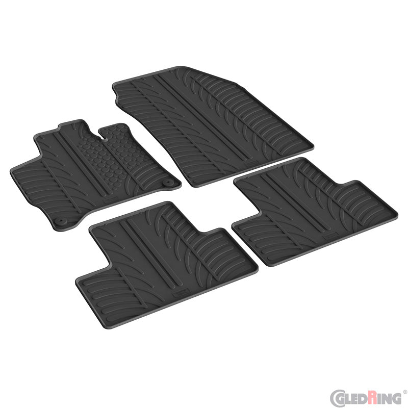 Gledring, Rubber Floor Mats, T-profile, Fits Opel Astra L HB 5-door MHEV 2024-, Set of 4 pieces