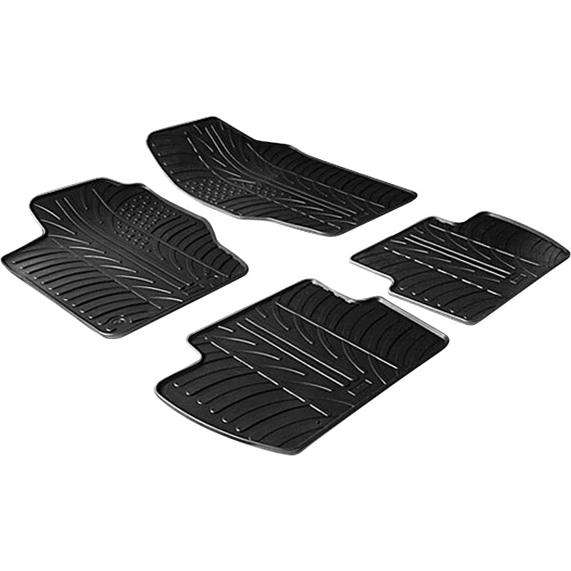 Gledring, rubbermatten, past op Citroen C4 2005-2010 (T-profiel 4-delig)