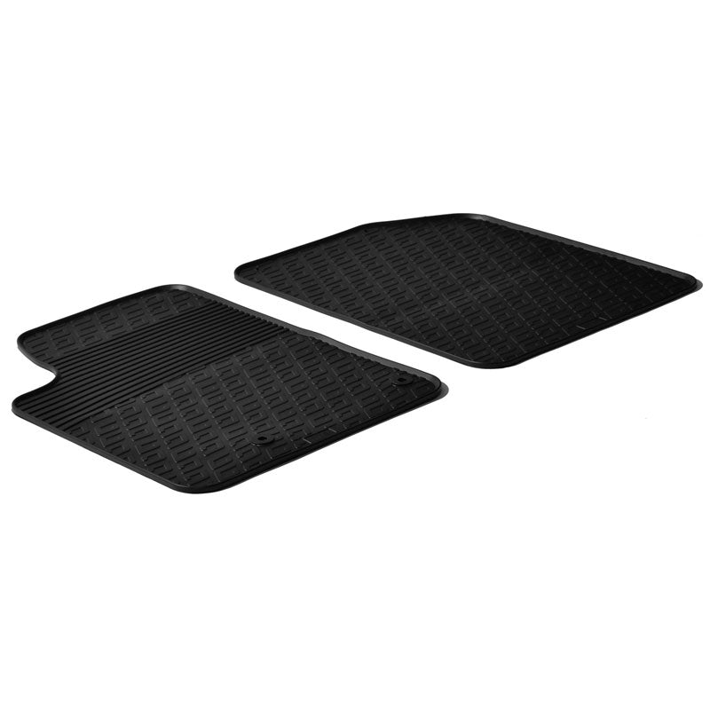 Gledring, rubber floor mats, fits Citroen Berlingo / Peugeot Partner 2002-2008 (G profile 2-piece + clips)
