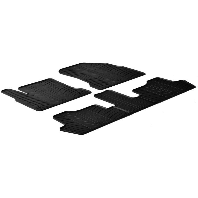 Gledring, rubbermatten, past op Citroen C4 Picasso 2006-2013 (T-profiel 5-delig + clips)