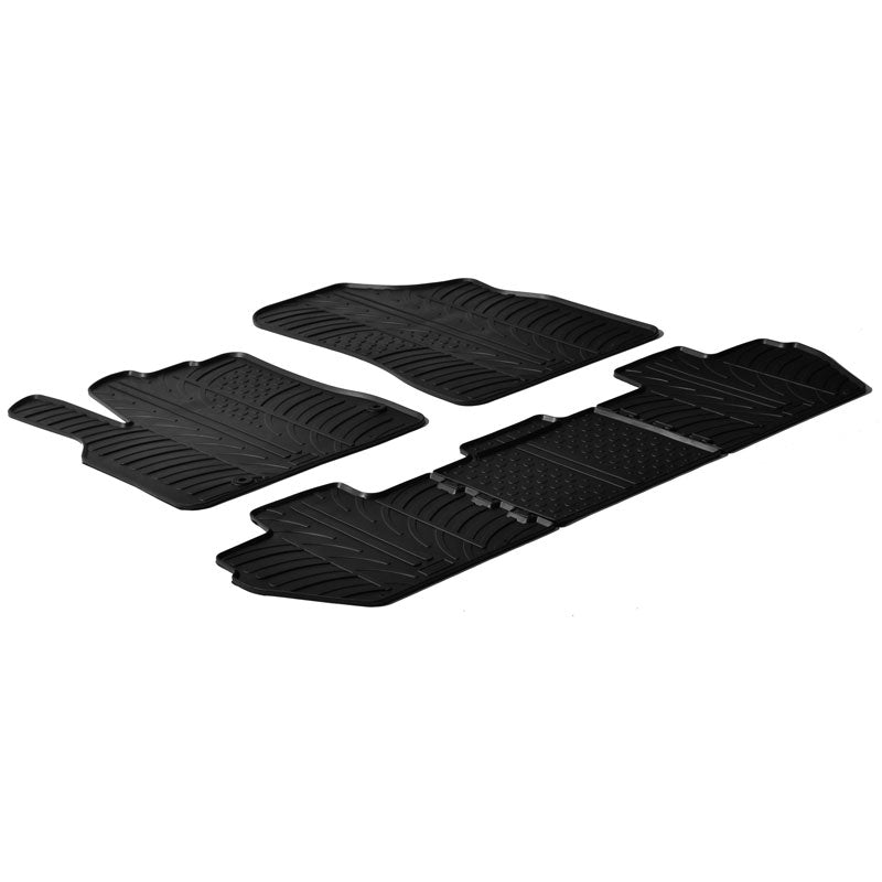 Gledring, rubbermatten, past op Citroen Berlingo / Peugeot Partner 2008-2018 (T profile 5-delige + clips)