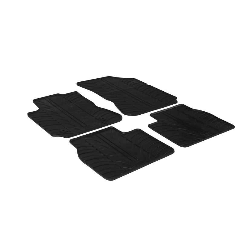 Gledring, tapis en caoutchouc, adaptés à Citroën C4 Cactus 2014- (profil en T 4 pièces + clips)