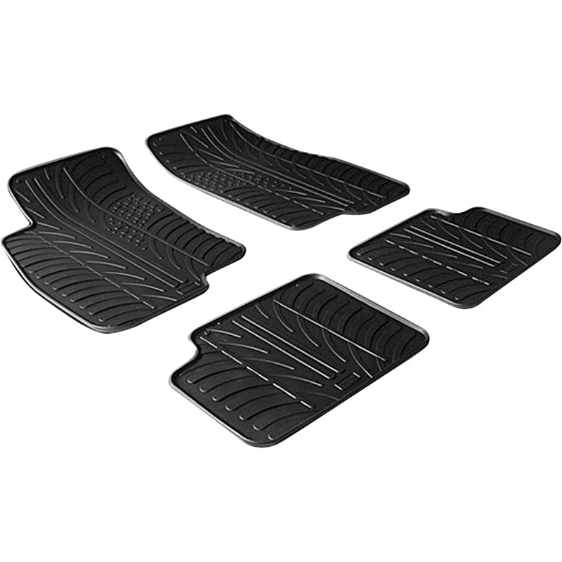 Gledring, rubbermatten, geschikt voor Fiat Grande Punto 2005- (T profiel 4-delen)