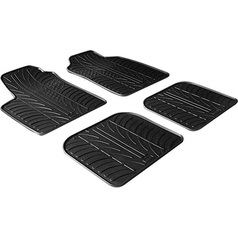 Gledring, Rubber Mats, fits Fiat Panda 2003-2011 (T profile 4-piece)