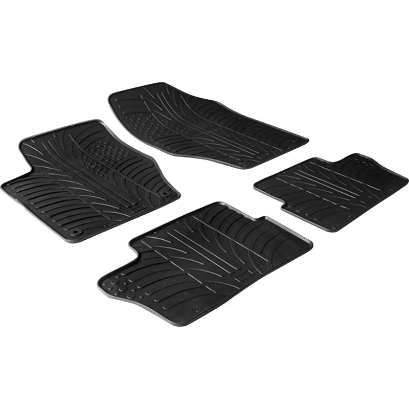 Gledring, Tapis en caoutchouc, compatible avec Peugeot 307 2001- & 308 3/5 portes/SW 2007-2013 (profil T 4 pièces + clips)