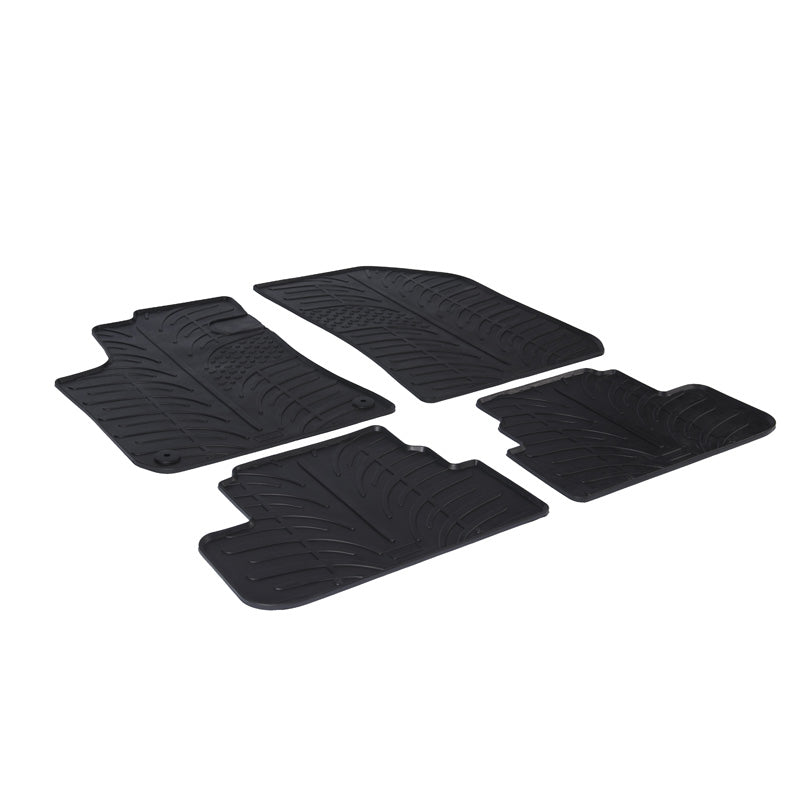 Gledring, Rubber Mats, Fits Peugeot 308 5 doors 2013-2021 (FL profile 4 pieces + clips)