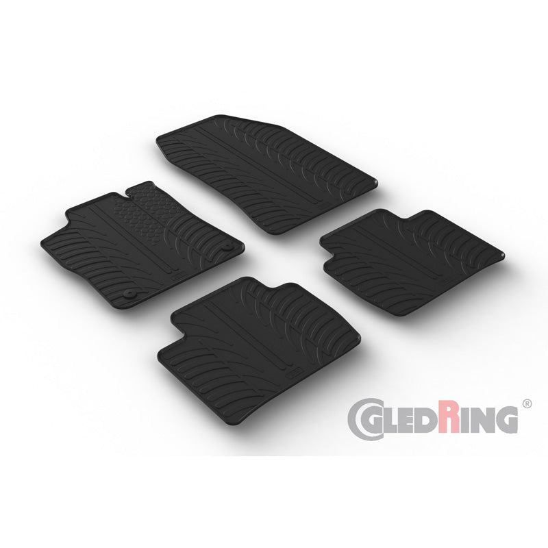 Gledring, Rubber Mats, fits Peugeot 408 X 2022- (T profile 4 pieces)