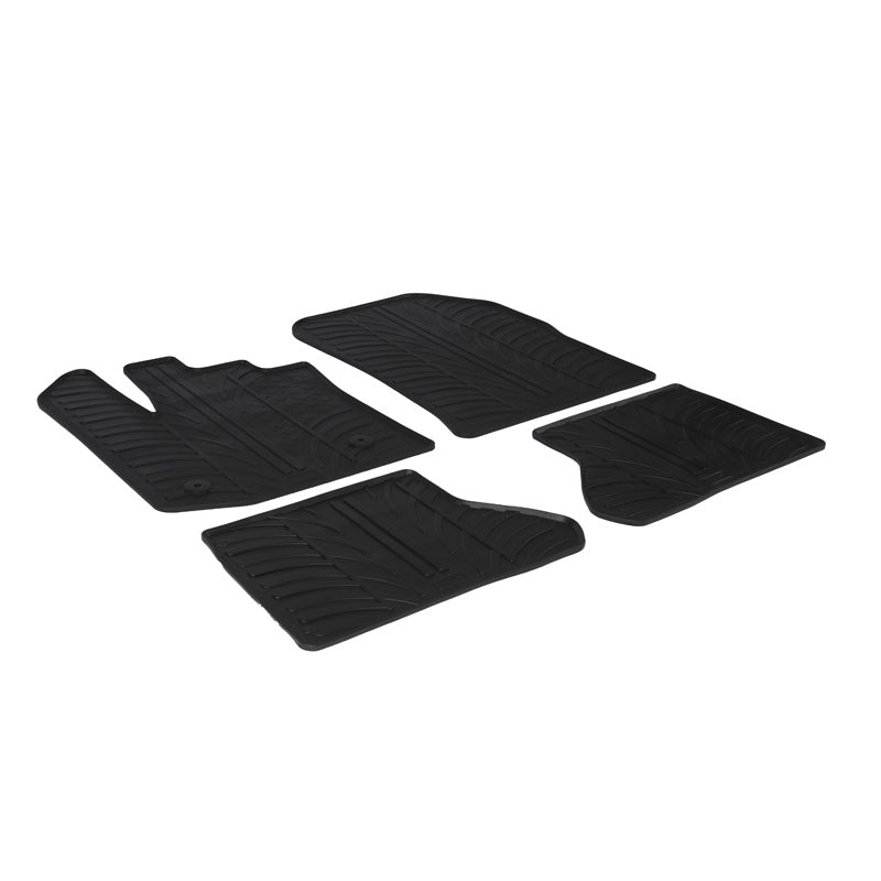 Gledring, Rubber mats, fits Dacia Dokker 2013- (T profile 4 pieces + clips)