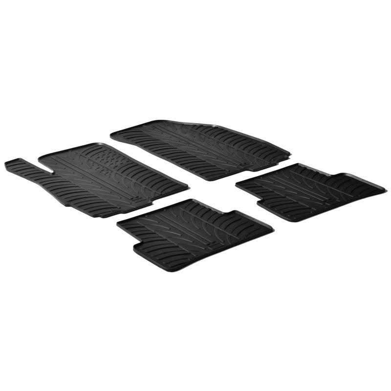 Gledring, rubbermatten, geschikt voor Chevrolet Aveo 2011- (T-profiel 4-delig)