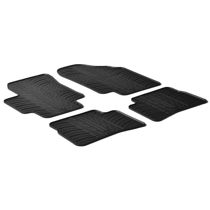 Gledring, Rubber Mats, fits Hyundai Accent / Kia Rio 2005- (T profile 4 pieces)