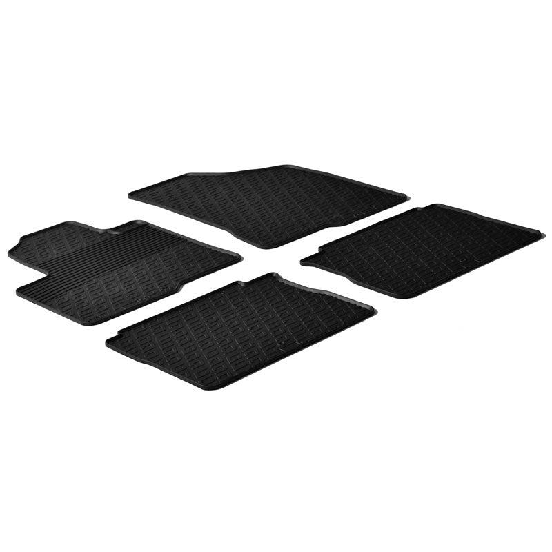 Gledring, Rubber Floor Mats, Fits Hyundai Santa Fe 2005- (G profile 4-piece)