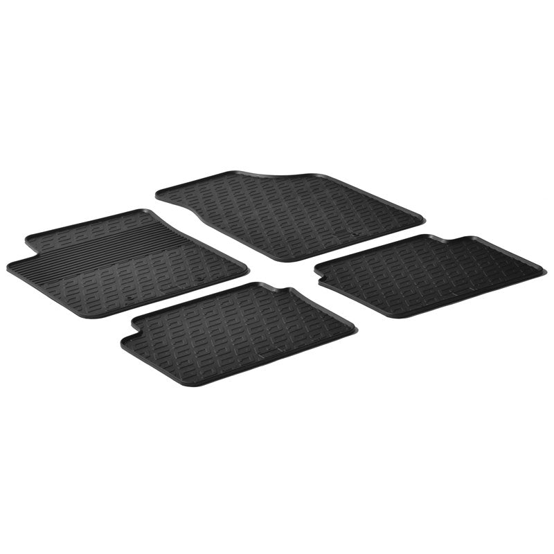 Gledring, rubber floor mats, fits Hyundai i10 2008-2013 (T profile 4-piece)