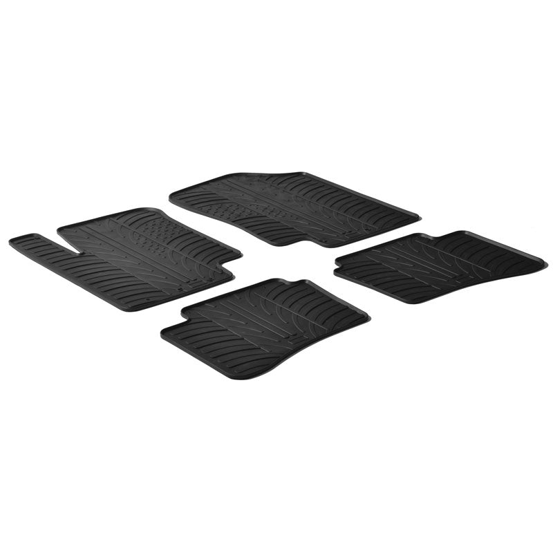 Gledring, rubbermatten, past op Hyundai i20 2008-2014 (T-profiel 4-delig)