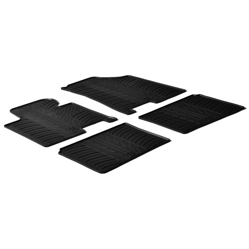 Gledring, rubbermatten, past op Hyundai i40 2011- (T-profiel 4-delig)
