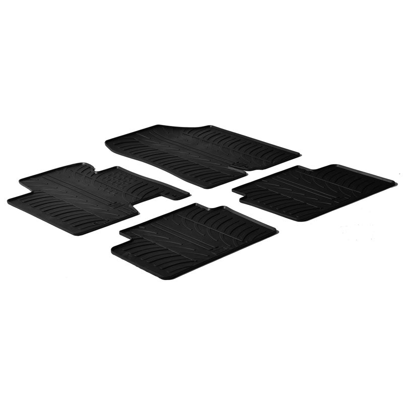 Gledring, Rubber mats, fits Hyundai i30 / Kia Cee'd 2012-2015 (T profile 4 pieces + clips)