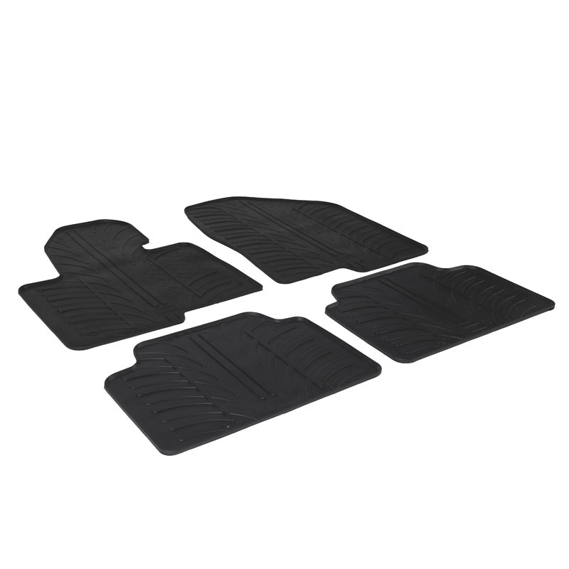 Gledring, rubber mats, fits Hyundai Santa Fe III 2012-2018 (T profile 4 pieces + clips)