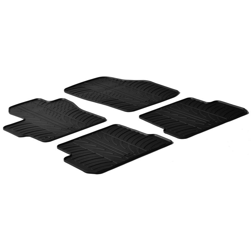 Gledring, rubbermatten, passend voor Mazda 3 2004-2009 (T-profiel 4-delig)
