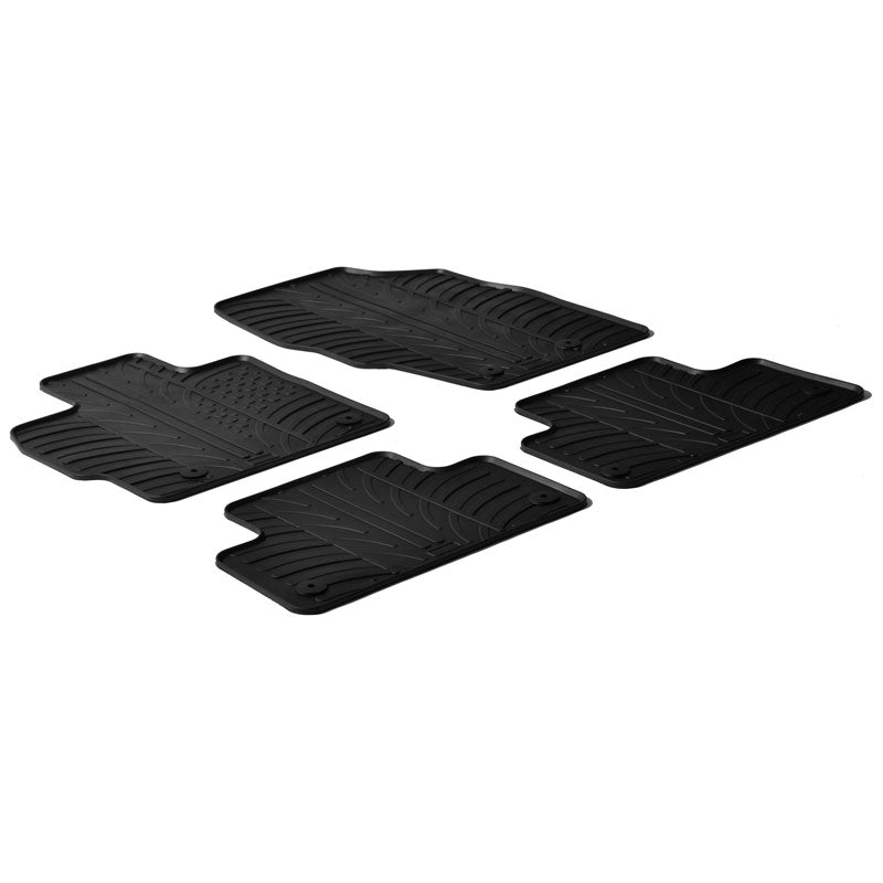 Gledring, rubbermatten, geschikt voor Mazda CX-7 benzine 2007- (T-profiel 4-delig + clips)