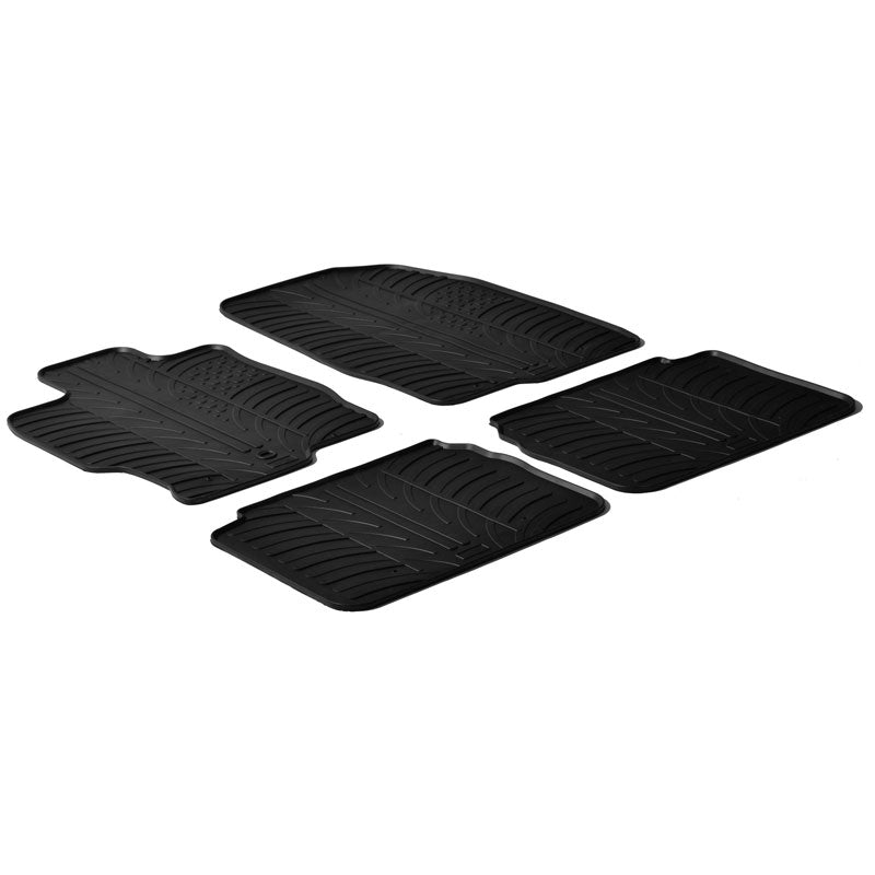 Gledring, tapis de sol en caoutchouc, compatibles avec Mazda 6 2007- (profil T, 4 pièces)
