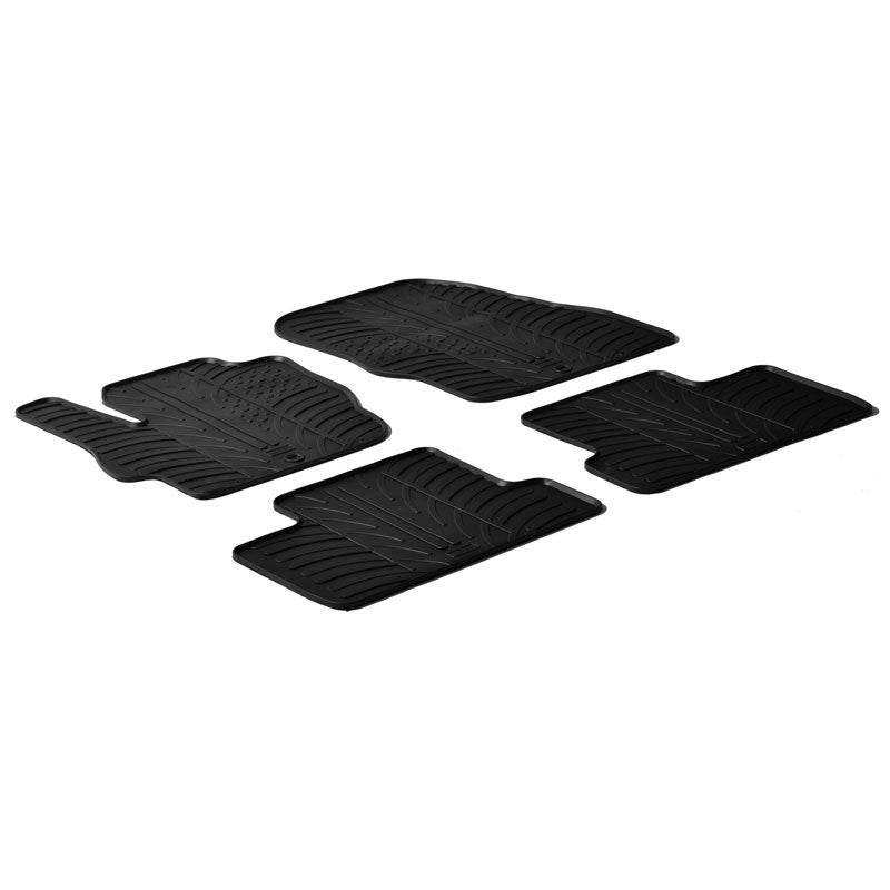 Gledring, tapis de sol en caoutchouc, compatibles avec Mazda 3 2009-2012 (profil T 4 pièces + clips)
