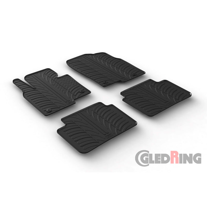 Gledring, Rubber mats, fits Mazda CX-5 6/2017- (T profile 4 pieces + clips)