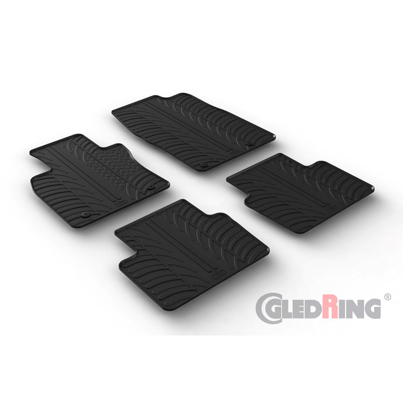 Gledring, Rubber Mats, Fits Mazda 3 2/2019- (T profile 4-piece + clips)