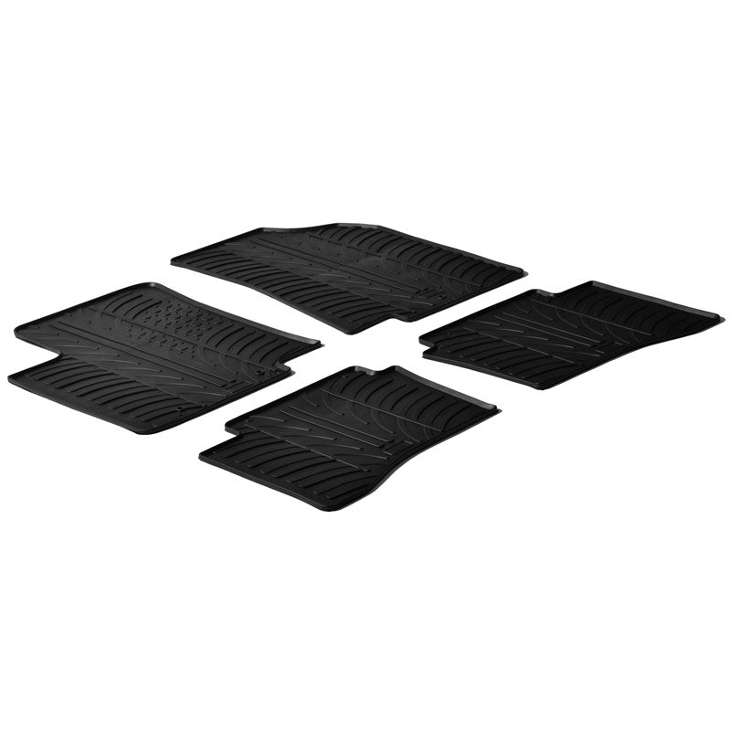 Gledring, Rubber Mats, Fits Kia Rio 5 doors 2011-2016 (T profile 4 pieces)