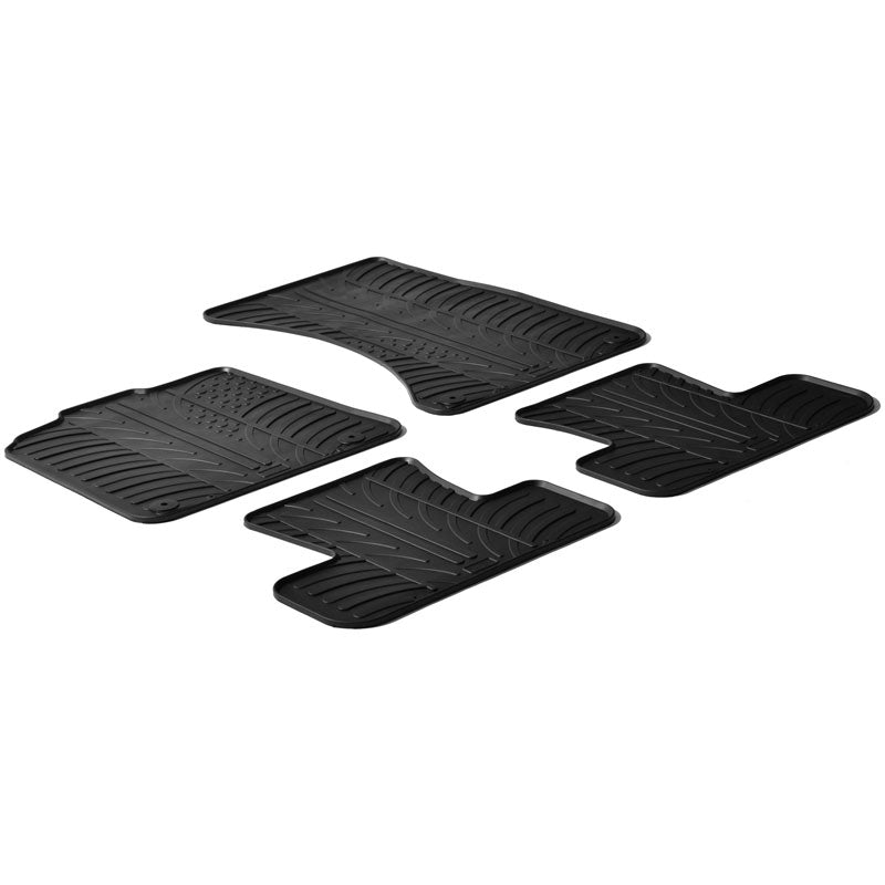 Gledring, Rubber mats, fits Audi Q5 2008-2016 (T profile 4 pieces + clips)