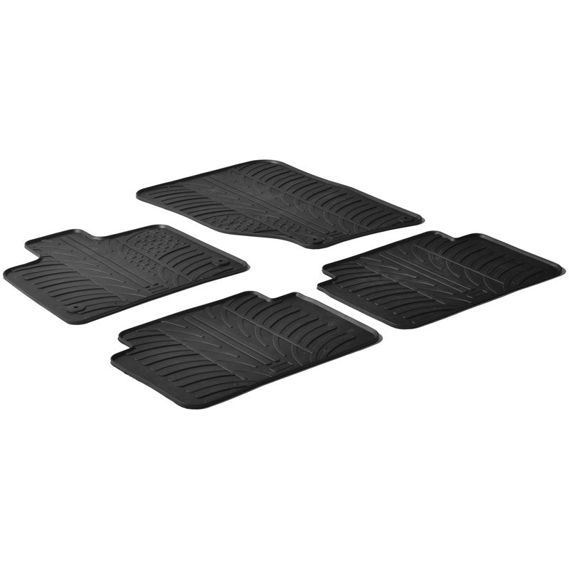 Gledring, Rubber mats, fits Audi Q7 2006-2015 (T profile 4 pieces + clips)
