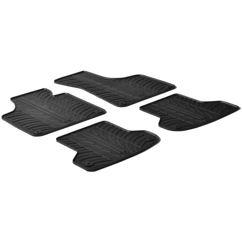 Gledring, Rubber Mats, Fits Audi A3 (8P) 2003-2012 (T profile 4 pieces + clips)